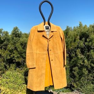 Long Camel Suede Piazza Coat 💛